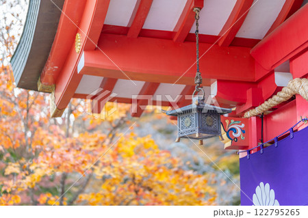 宮城縣護國神社　朱色の拝殿　吊り灯籠 122795265