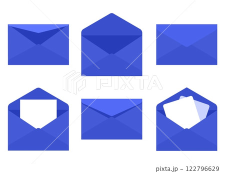 Mail envelope icon set Mail envelope icon set 122796629