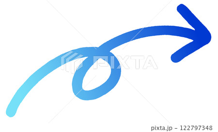 一回転している上向きの矢印(青と水色のグラデーションver.) 一回転している上向きの矢印(青と水色のグラデーションver.) 122797348