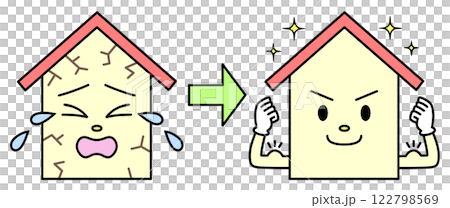 修理されて頑丈になった、家のキャラクター 122798569