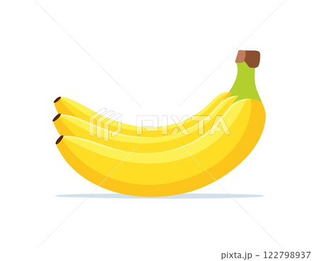 Vector of Fresh Banana isolated on white background healthy close up. 122798937