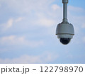 Dome security camera And the background is the sky 122798970