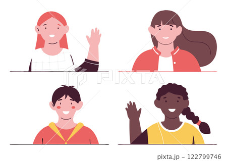 Group of young people of different nationalities. Diversity concept. Vector illustration Group of young people of different nationalities. Diversity concept. Vector illustration 122799746
