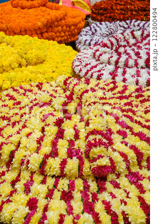 インドベンガルール_アジア最大の生花市場・KRマーケットの風景 インドベンガルール_アジア最大の生花市場・KRマーケットの風景 122800494