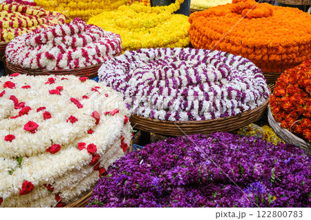 インドベンガルール_アジア最大の生花市場・KRマーケットの風景 インドベンガルール_アジア最大の生花市場・KRマーケットの風景 122800783