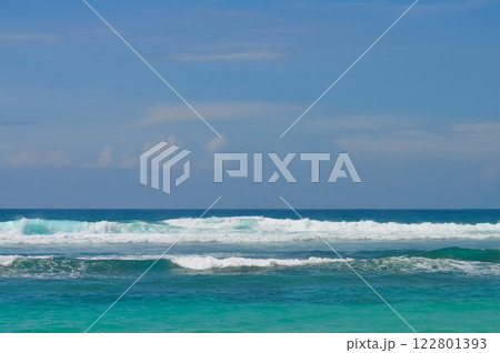 Melasti Beach is beautiful with white sand and blue sea water 122801393