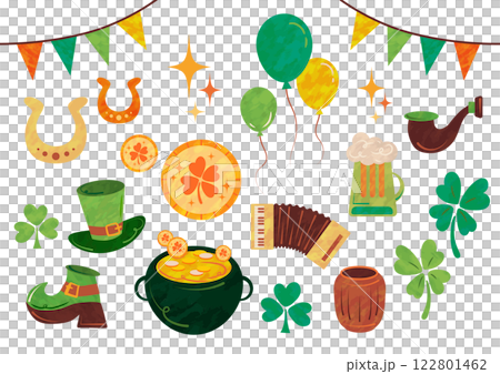聖派翠克節插圖素材 122801462