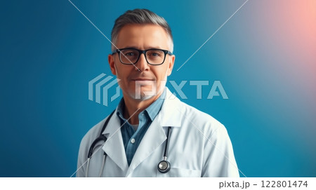 portrait of a male doctor 122801474