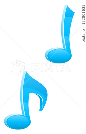 musical notes and treble clef vector illustration 122801633