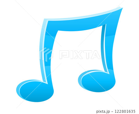 musical notes and treble clef vector illustration 122801635
