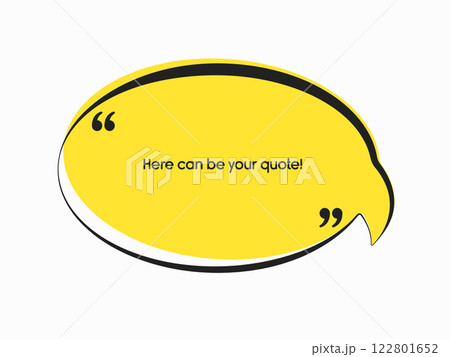 Speech bubble. Space for quote text, frame message 122801652