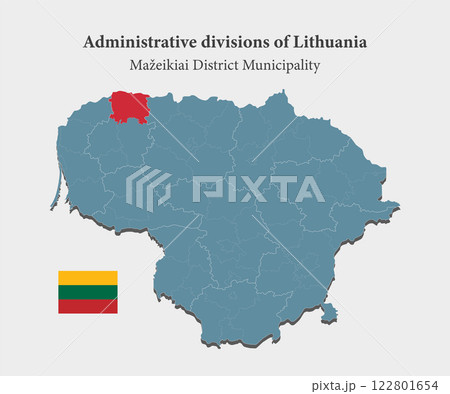 Map Lithuania Mazeikiai District Municipality Map Lithuania Mazeikiai District Municipality 122801654