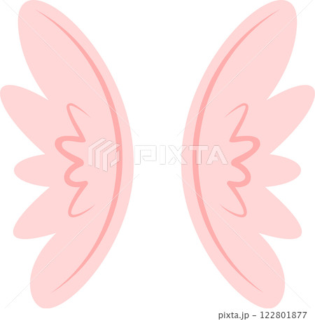 Delicate pink angel wings inspire feelings of purity, innocence, and gentle grace, crafting a celestial and dreamy atmosphere filled with light and soft elegance 122801877