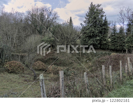fence protecting a piece of land 122802181