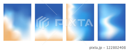 Blur beach gradient background . Gradation blue and orange beige background. Abstract backdrop sea water and sand. Ocean exotic wave. Vector tropical summer calm cover illustration. Blur beach gradient background . Gradation blue and orange beige background. Abstract backdrop sea water and sand. Ocean exotic wave. Vector tropical summer calm cover illustration. 122802408