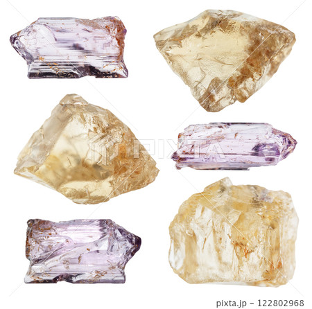 natural specimens of uncut scapolite rocks cutout 122802968