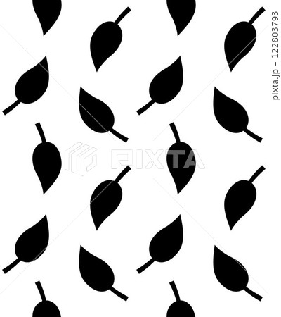 Vector seamless pattern of autumn leaf silhouette 122803793
