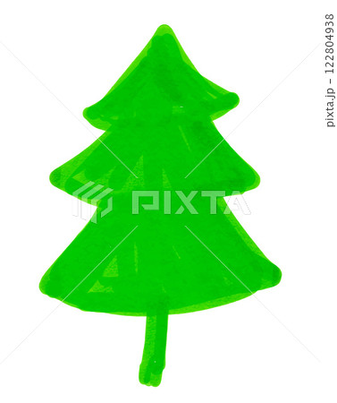 Child drawing of fir tree Child drawing of fir tree 122804938