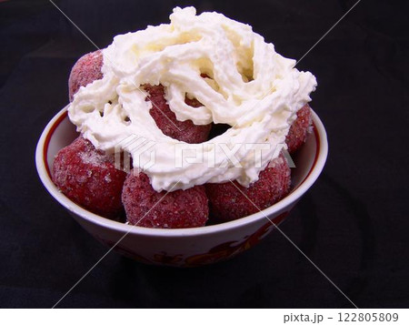 Ice Cream and Tableware with Berry Ingredients Ice Cream and Tableware with Berry Ingredients 122805809