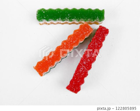 Sugar-Coated Fruit Jelly Candy Bar Sugar-Coated Fruit Jelly Candy Bar 122805895