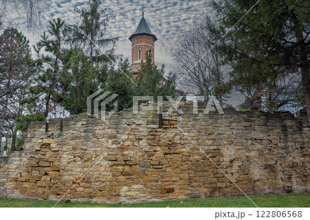 Saint Nicholas Church behind the old fortress walls. Iasi, Romania. Saint Nicholas Church behind the old fortress walls. Iasi, Romania. 122806568