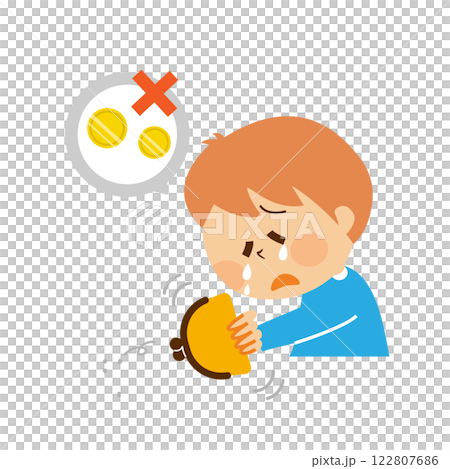 お小遣い　子供とお金のイメージイラスト 122807686