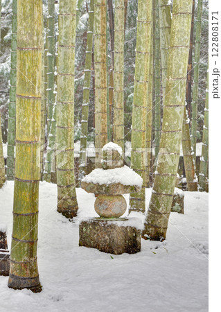 雪の日の圓光寺にて 122808171