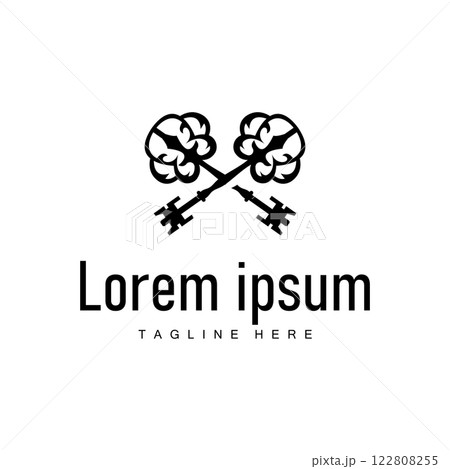 home security symbol design with key logo concept with retro vintage model simple illustration of symbol template home security symbol design with key logo concept with retro vintage model simple illustration of symbol template 122808255