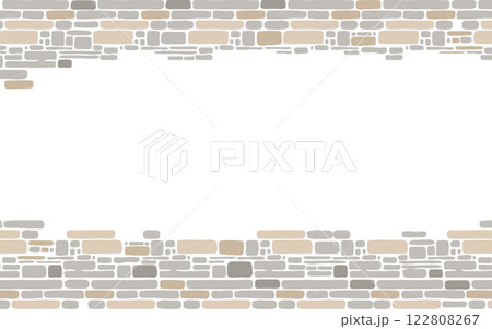 色んな形の煉瓦の壁紙、フレーム。背景。 122808267