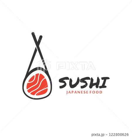 Sushi vector logo template, or Japanese specialties. Sushi vector logo template, or Japanese specialties. 122808626