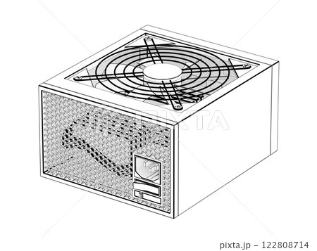 Sketch of a power supply unit for computer 122808714