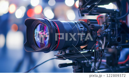モダンな映画制作カメラセットアップ モダンな映画制作カメラセットアップ 122809372