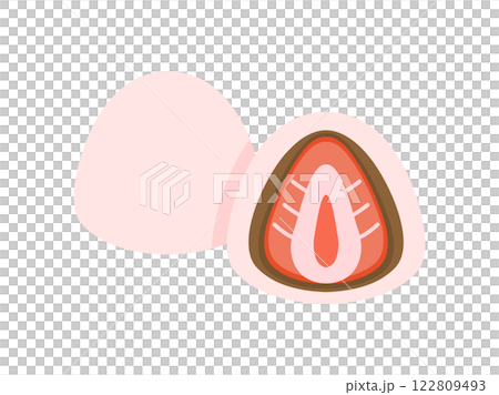 いちご大福のイラスト 122809493