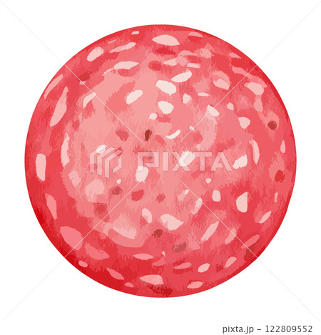 水彩で描いたハムのイラスト　生成AI 122809552