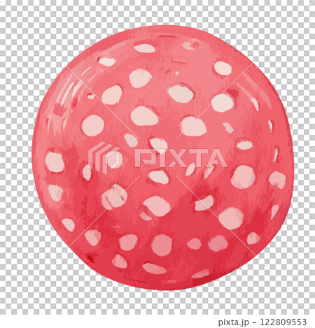 Watercolor ham illustration AI generation 122809553