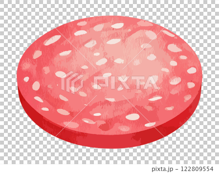 Watercolor ham illustration AI generation 122809554