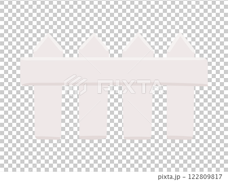 白色木柵欄手繪插畫 122809817