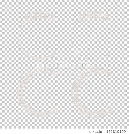 米和小麥圖像的圓形集 米和小麥圖像的圓形集 122810199