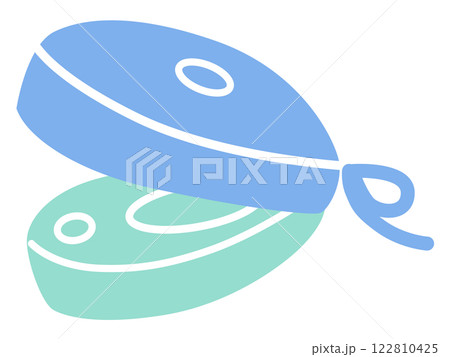 シンプルなカスタネットの2色ベクターイラスト シンプルなカスタネットの2色ベクターイラスト 122810425