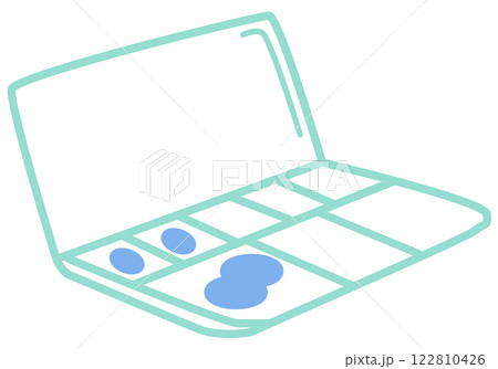 シンプルなパレットの2色ベクターイラスト 122810426