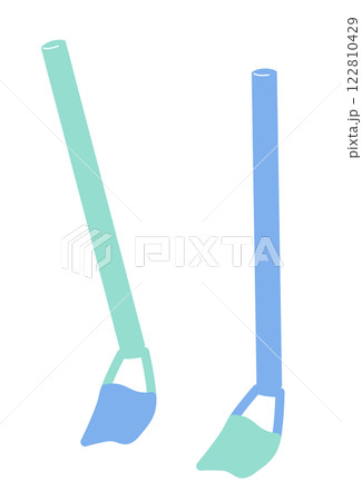 シンプルな絵筆の2色ベクターイラスト 122810429