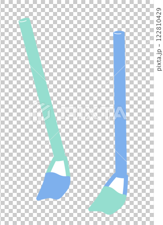 シンプルな絵筆の2色ベクターイラスト 122810429