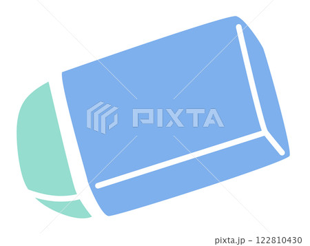 シンプルな消しゴムの2色ベクターイラスト 122810430