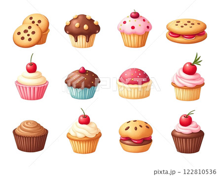 お菓子　イラスト　素材集 122810536