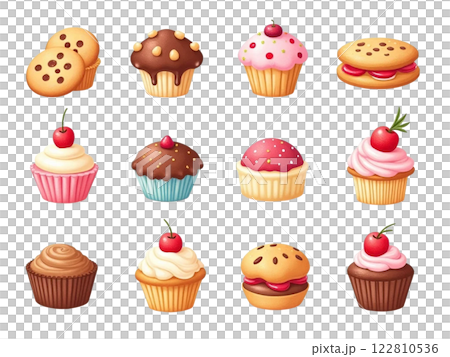 お菓子　イラスト　素材集 122810536
