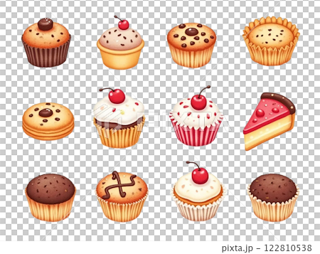 お菓子　イラスト　素材集 122810538