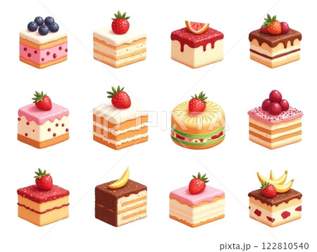 ケーキ　イラスト　素材集 122810540