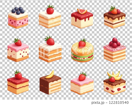 ケーキ　イラスト　素材集 122810540