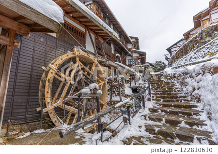 馬籠宿 雪景色 馬籠宿 雪景色 122810610