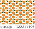 レトロなチューリップ　背景イラスト 122811406